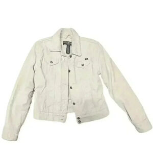 Lucky Brand Wome's Beige Corduroy Sherpa Lined Jacket  Size S